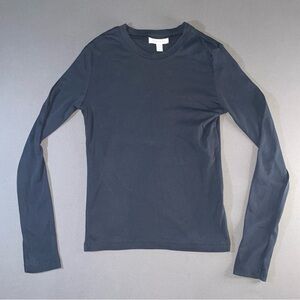 Topshop Black Long Sleeve Tee